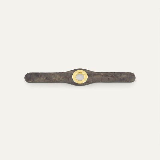 Deco Mini | Flint Patent with Gold hardware