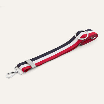 River Strap | French Stripe with Silver hardware