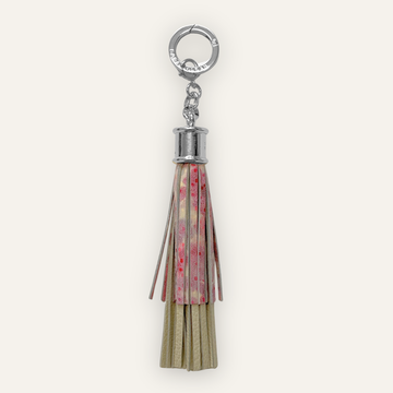 Fringe Charm | Cherry Blossom with Silver hardware