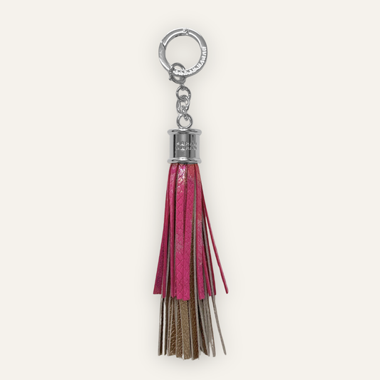 Fringe Charm | Paradise Petal with Silver hardware
