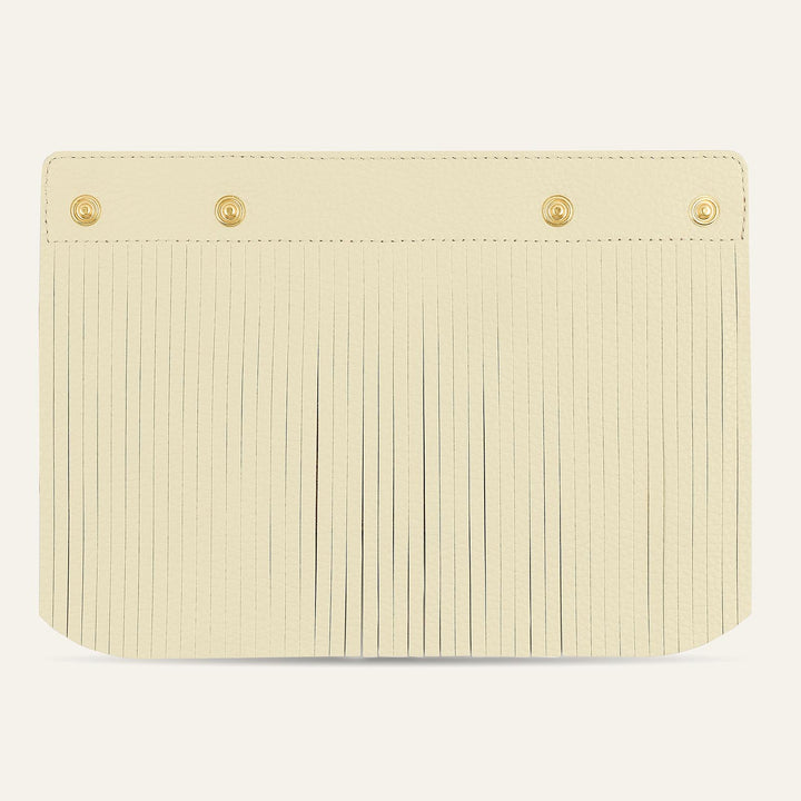 Garden of Roses Cream Sarah Haran Deco Fringing with Gold hardware back | P77-G