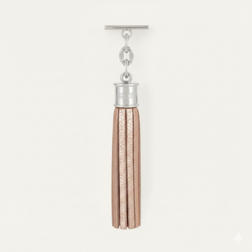 Capsule Tassel Classic | Metallic Rose Gold with Silver hardware