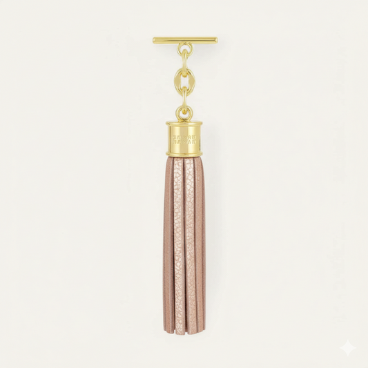 Capsule Tassel Classic | Metallic Rose Gold with Gold hardware