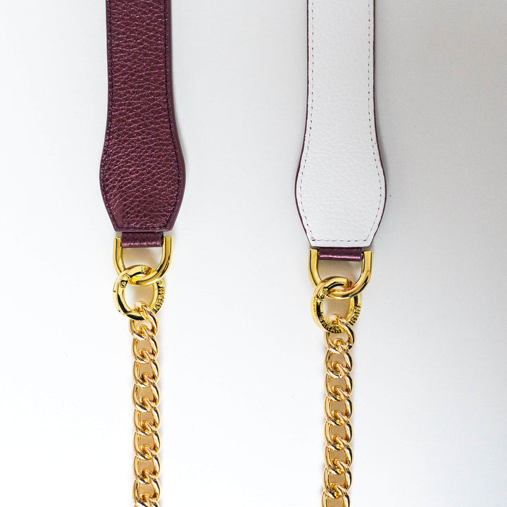 Gemini Strap - Textured-Restyle Accessories-Sarah Haran Accessories-Gold-Metallic Purple White-Sarah Haran Accessories