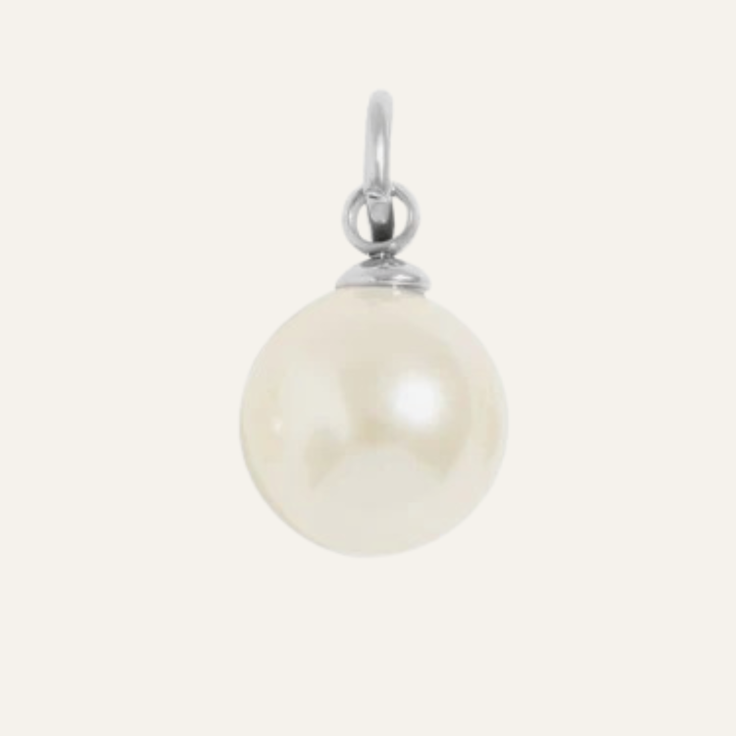 Glass Pearl Charms | with Silver hardware