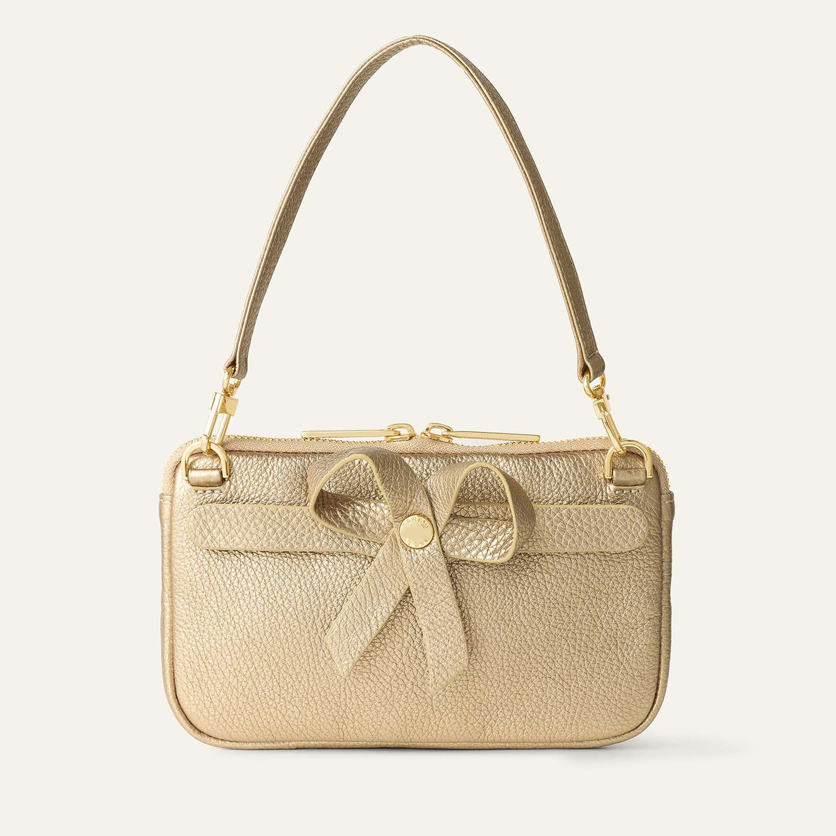 Complimentary Bag | Gold Plaid Mix with Gold hardware