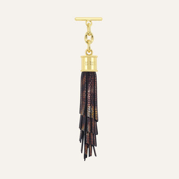 Feather Capsule Tassel Mini | Golden Mirage with Gold hardware