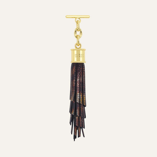Feather Capsule Tassel Mini | Golden Mirage with Gold hardware