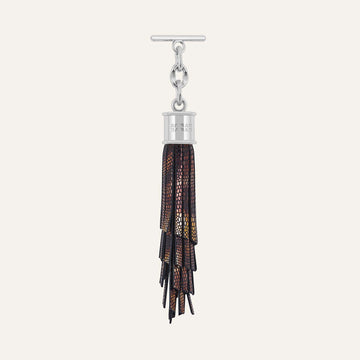 Feather Capsule Tassel Mini | Golden Mirage with Silver hardware
