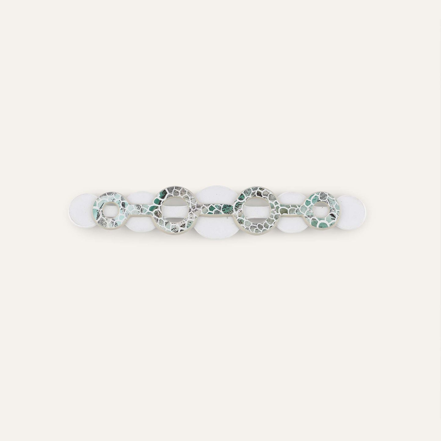 Deco Duo Mini | Green Mosaic with Gold hardware
