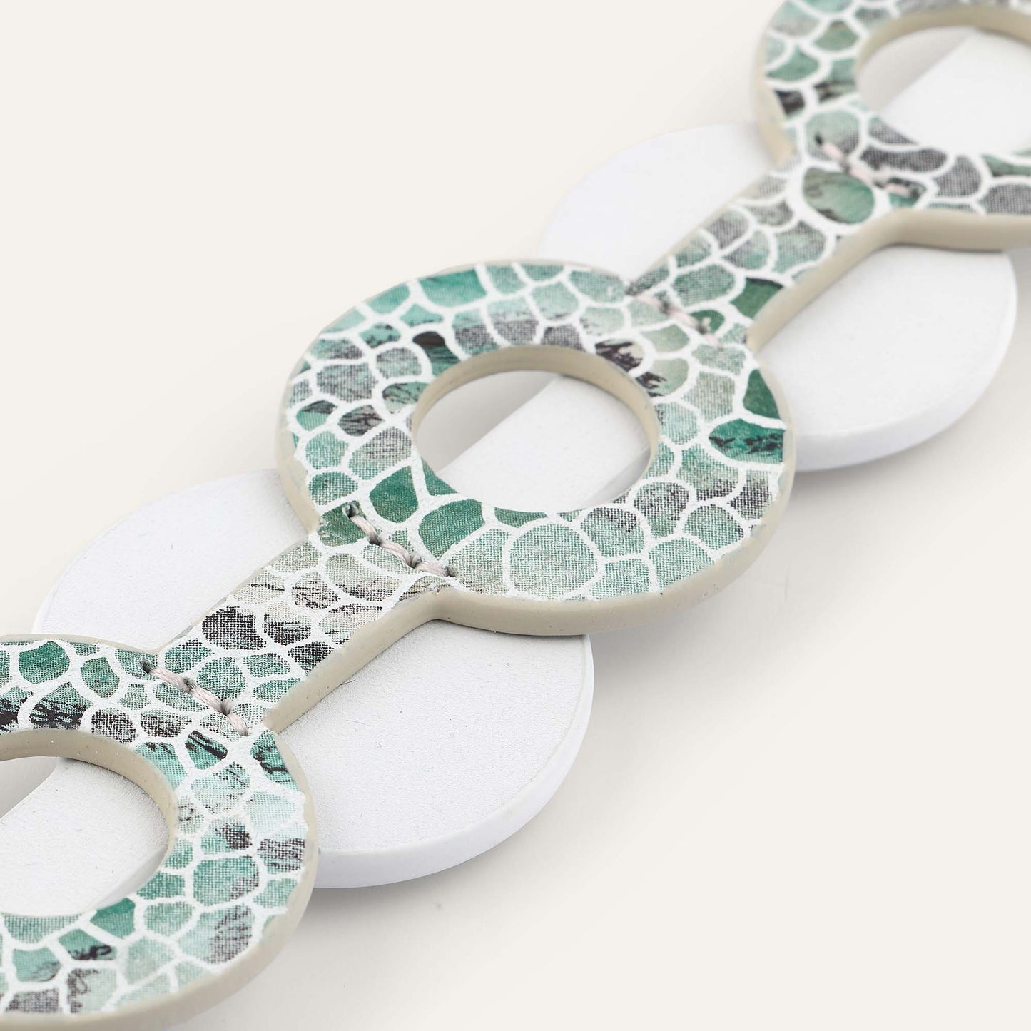 Deco Duo Classic | Green Mosaic with Gold hardware