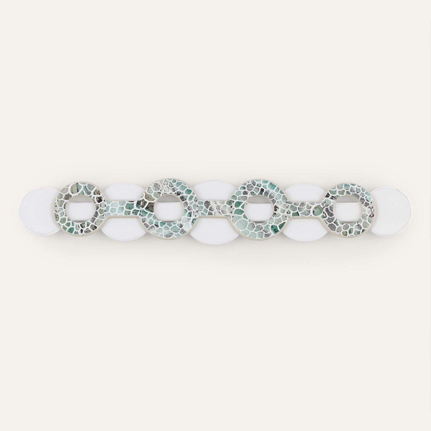 Deco Duo Classic | Green Mosaic with Gold hardware