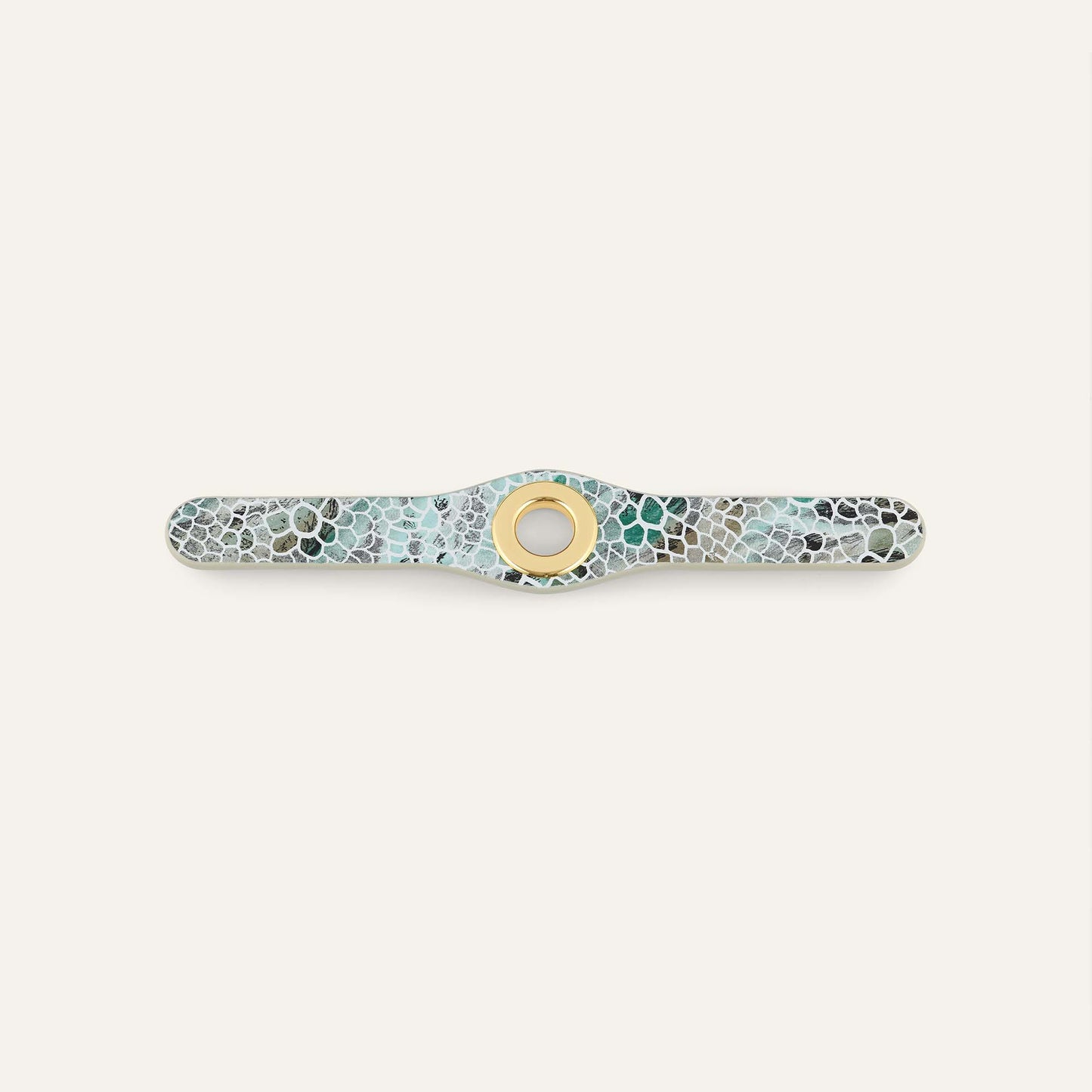 Deco Mini | Green Mosaic with Gold hardware