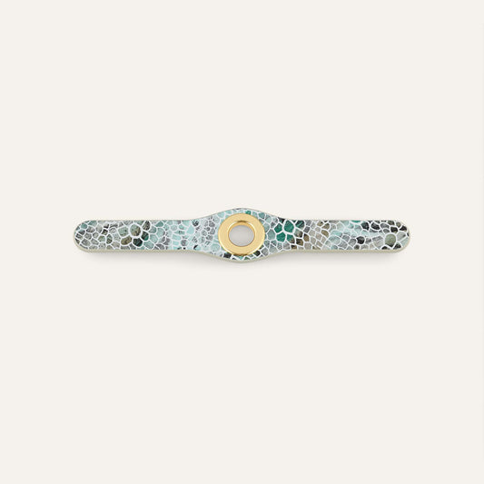 Deco Mini | Green Mosaic with Gold hardware