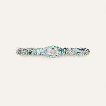 Deco Mini | Green Mosaic with Silver hardware