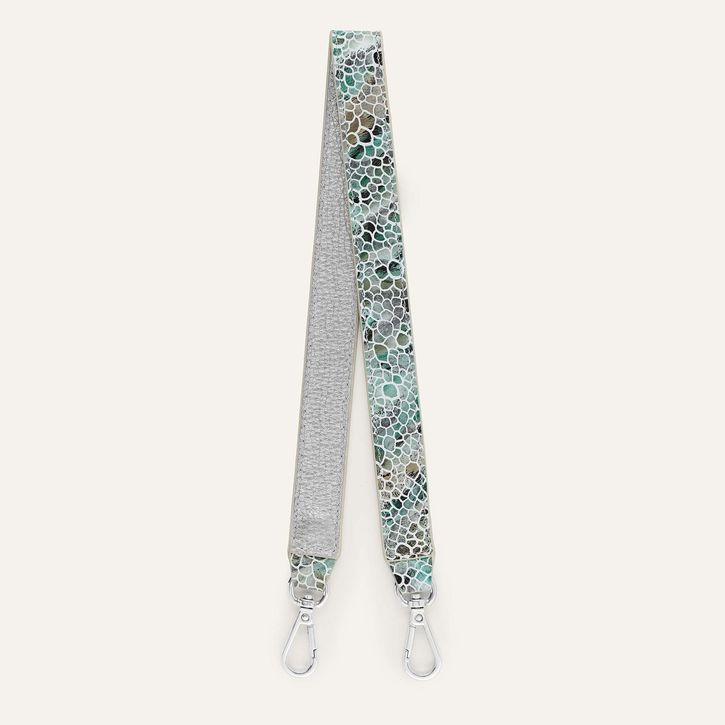 Grabette Handle | Green Mosaic with Silver hardware