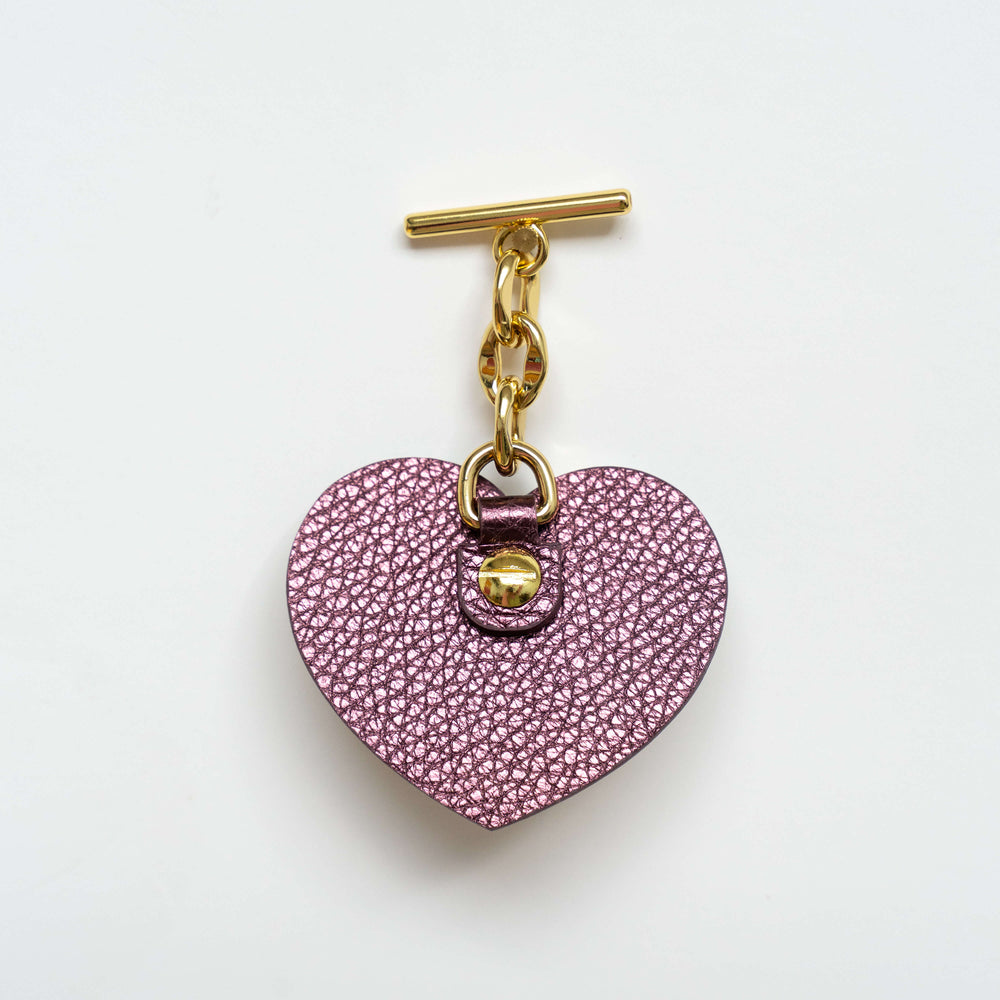 Purple Mix Sarah Haran Stacked Tassel Heart with Gold hardware back | P58-G