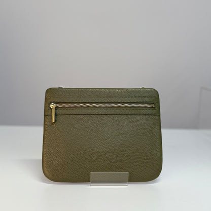 Mia Pouch | Olive with Gold hardware