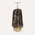 Double Pompom Tassel | Japanese Gardens Shimmer Metallic Gold with Silver hardware