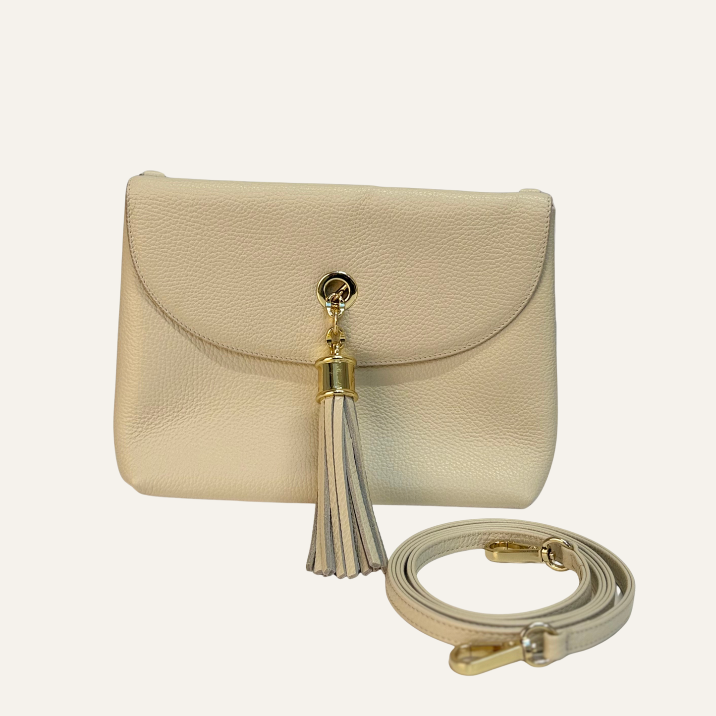 Preloved Jasmine Crossbody | Cream with Gold hardware