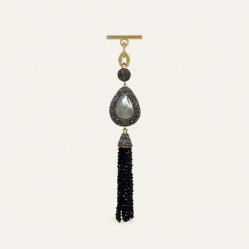 Joyful Jewel Tassel | Black with Gold hardware