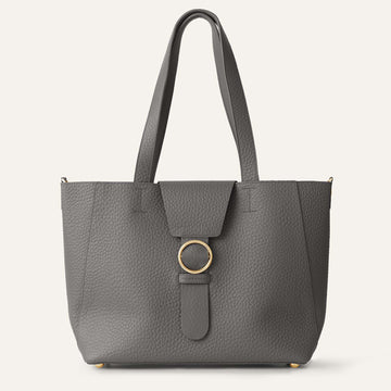 Gardenia Tote | Lava Grey Bicouture with Gold hardware