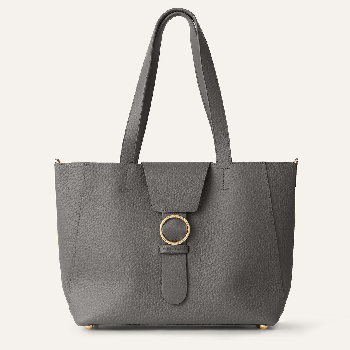 Gardenia Tote | Lava Grey Bicouture with Gold hardware