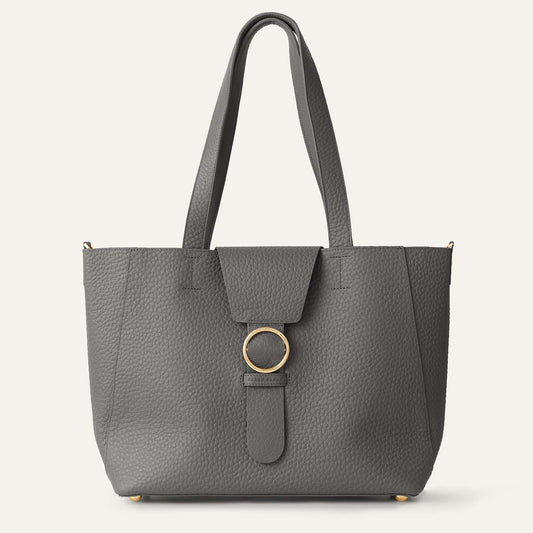 Gardenia Tote | Lava Grey Bicouture with Gold hardware