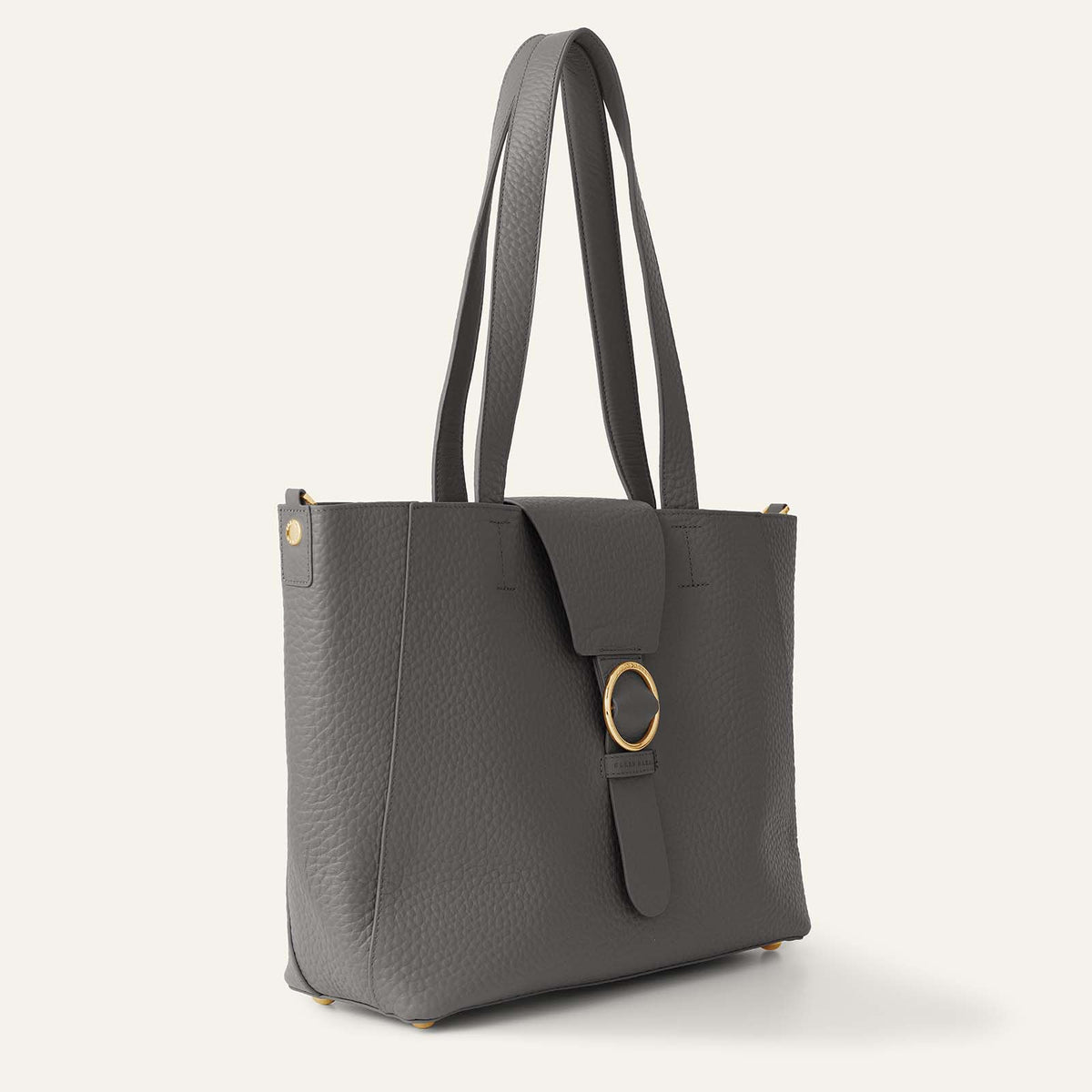 Gardenia Tote | Lava Grey Bicouture with Gold hardware