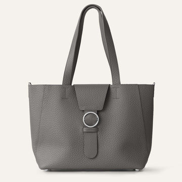 Gardenia Tote | Lava Grey Bicouture with Silver hardware