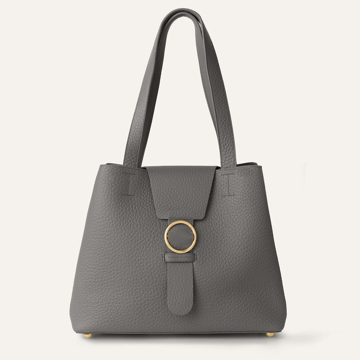 Gardenia Tote | Lava Grey Bicouture with Gold hardware
