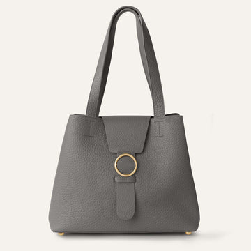 Gardenia Tote | Lava Grey Bicouture with Gold hardware