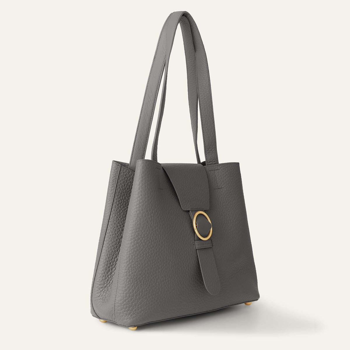 Gardenia Tote | Lava Grey Bicouture with Gold hardware