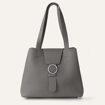 Gardenia Tote | Lava Grey Bicouture with Silver hardware