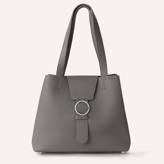 Gardenia Tote | Lava Grey Bicouture with Silver hardware