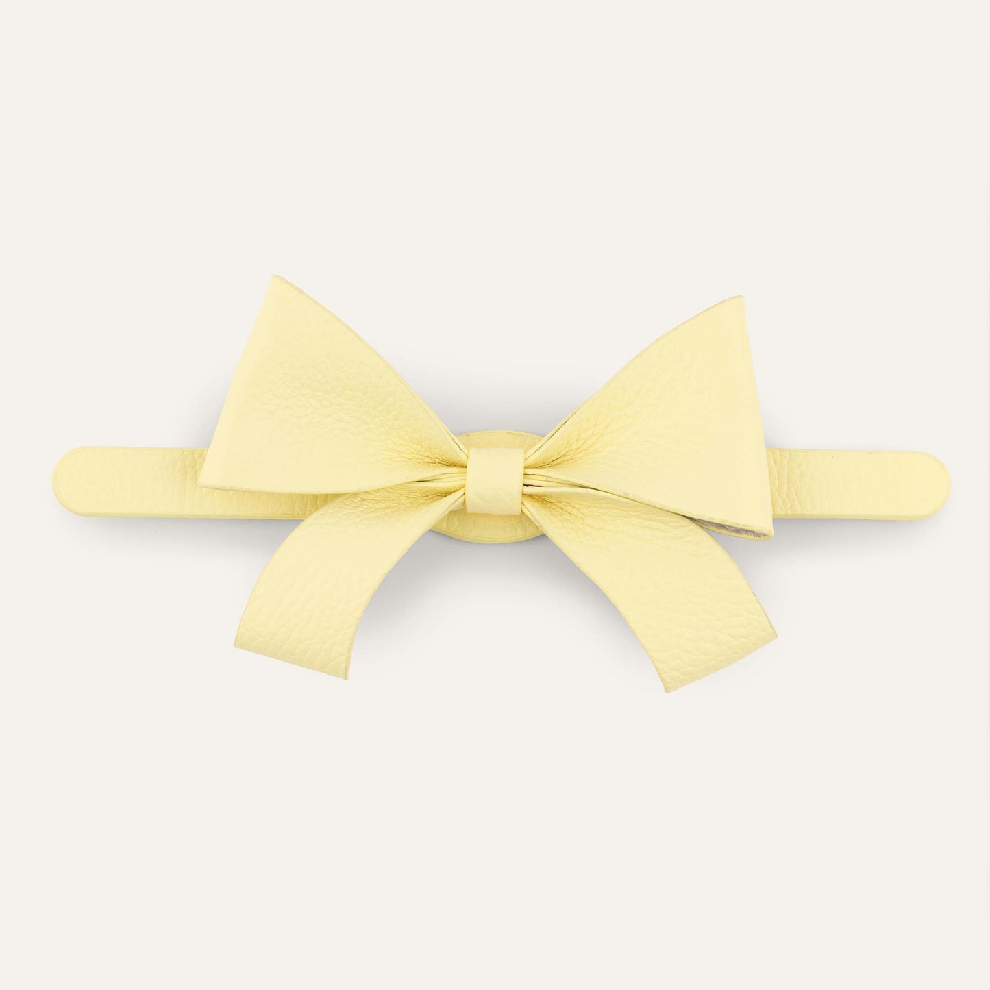 Bijoux Bow Classic | Lemon Cream  with Gold hardware