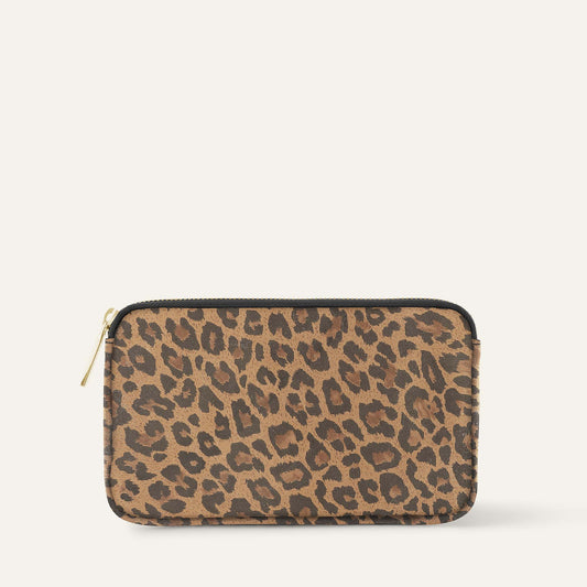 Millie Pouch | Leopard Luxe with Gold hardware