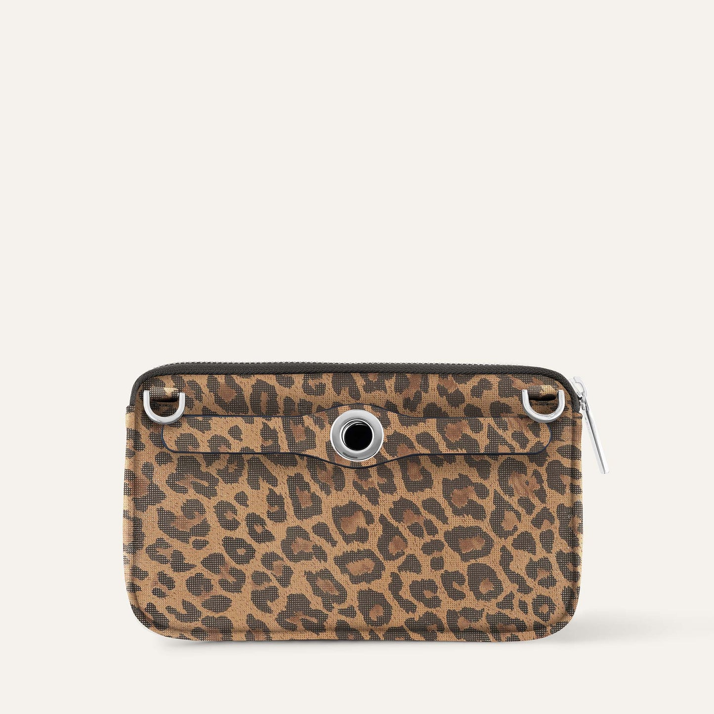 Millie Pouch | Leopard Luxe with Silver hardware