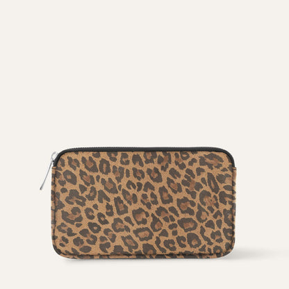 Millie Pouch | Leopard Luxe with Silver hardware