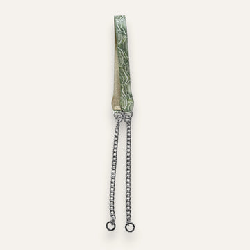 Gemini Strap | Lichen Soft Metallic Silver with Silver hardware