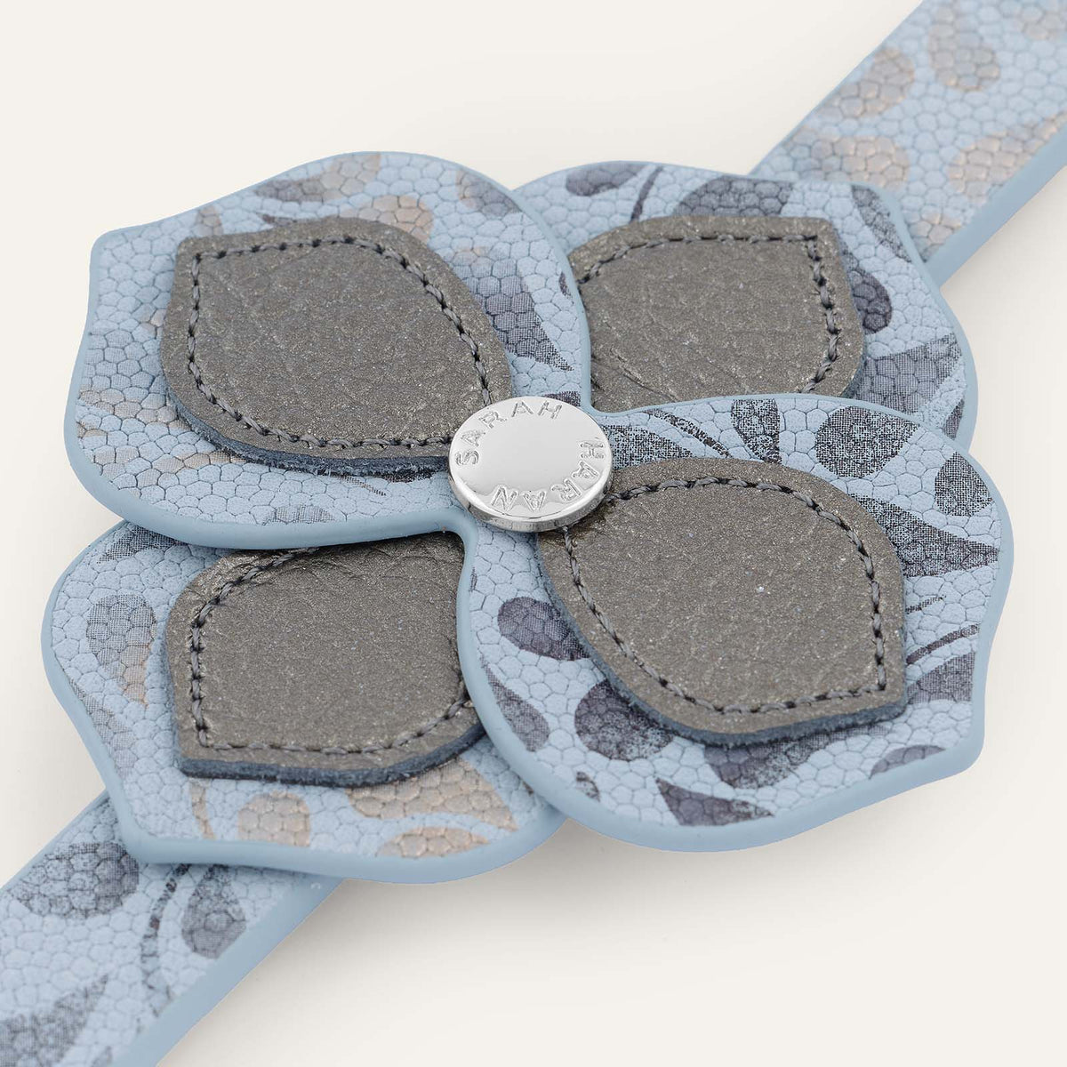 Fleur Deco Mini | Lithium & Paisley Blue with Silver hardware