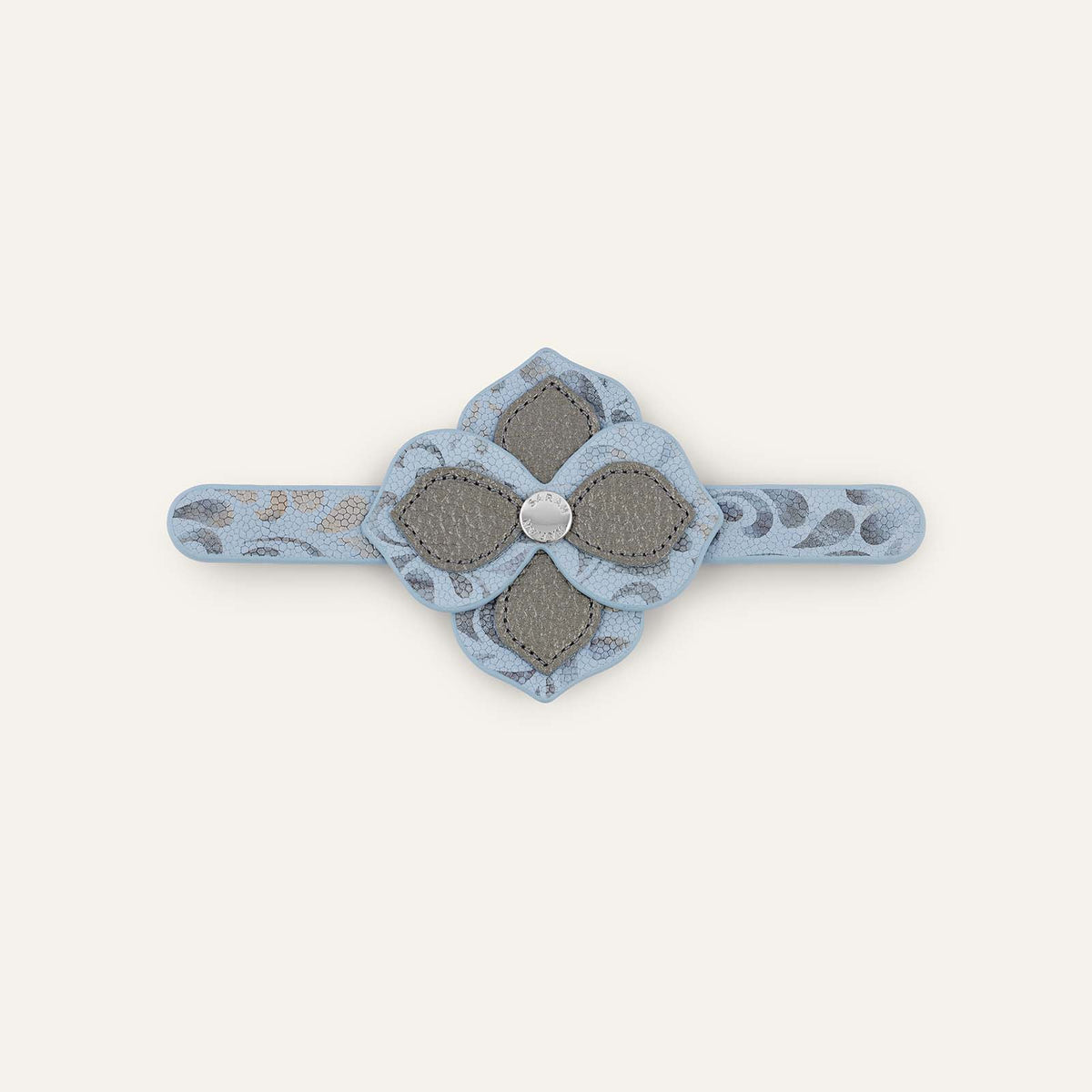 Fleur Deco Mini | Lithium & Paisley Blue with Silver hardware