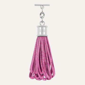 Lantern Tassel | Magenta Wave with Silver hardware