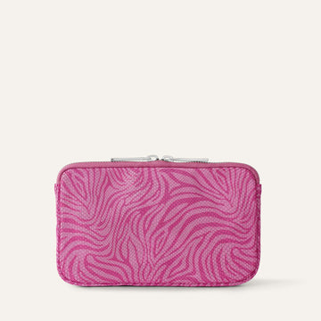 Millie Pouch | Magenta Wave with Silver hardware