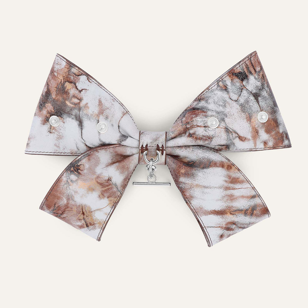Deco Bow Classic | Marble Mix with Silver hardware