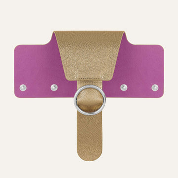 Ring Flap Classic | Shimmer Metallic Gold with Silver hardware