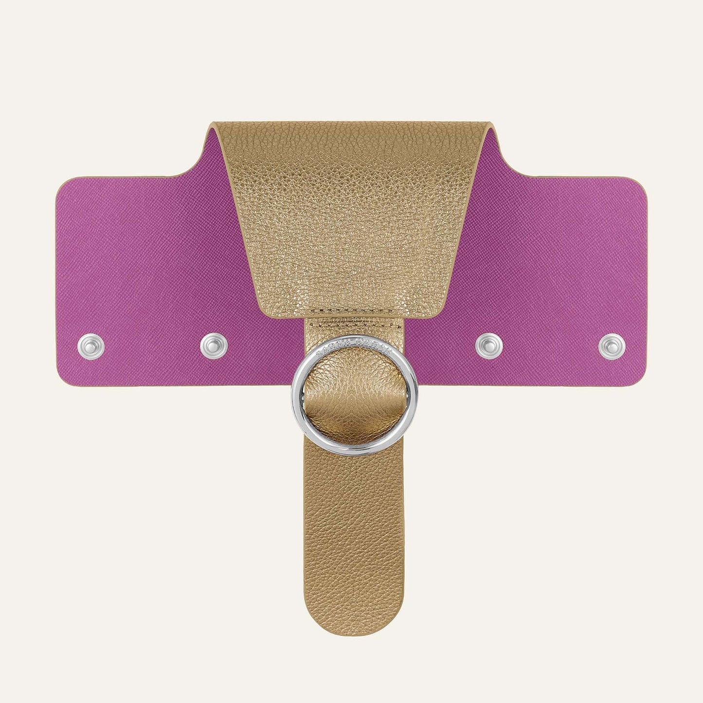 Ring Flap Classic | Shimmer Metallic Gold with Silver hardware