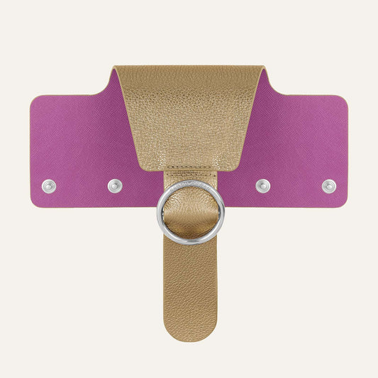Ring Flap Classic | Shimmer Metallic Gold with Silver hardware