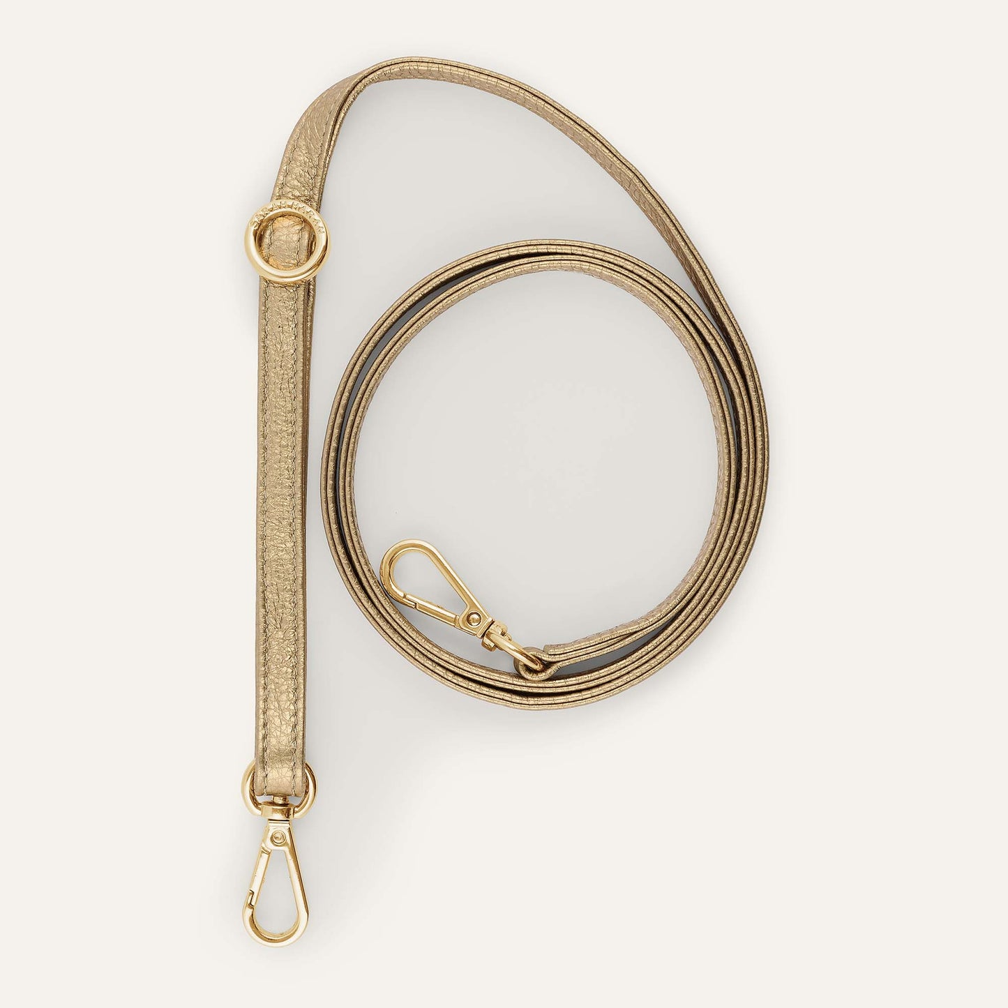 Thin Adjustable Strap | Shimmer Metallic Gold with Gold hardware