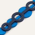 Art Deco Duo Mini | Metallic Navy Sapphire with Silver hardware